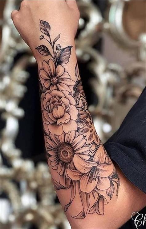 floral tattoo ideas for females